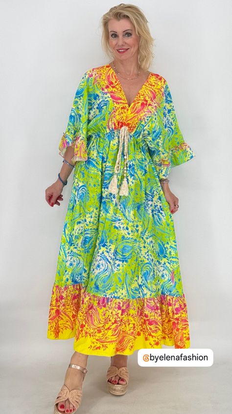 Kleid 100% Viskose, grün