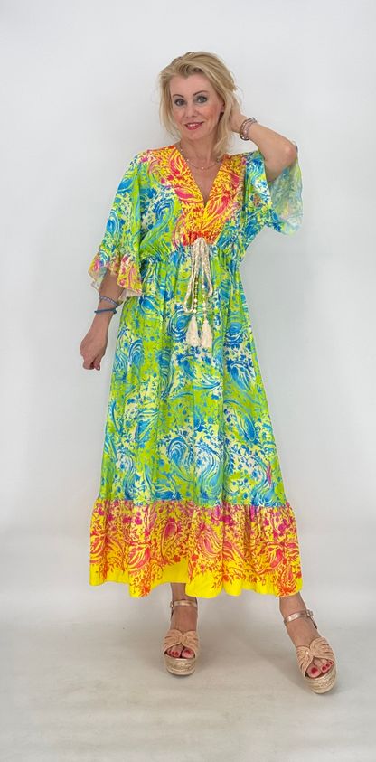 Kleid 100% Viskose, grün