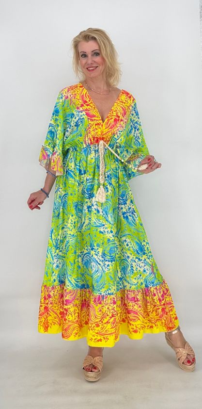 Kleid 100% Viskose, grün