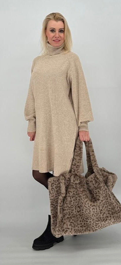 Long Pullover beige