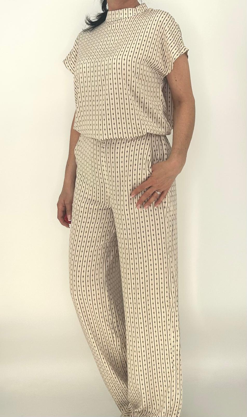 Sommer Hose "Gabriella" beige PC8221