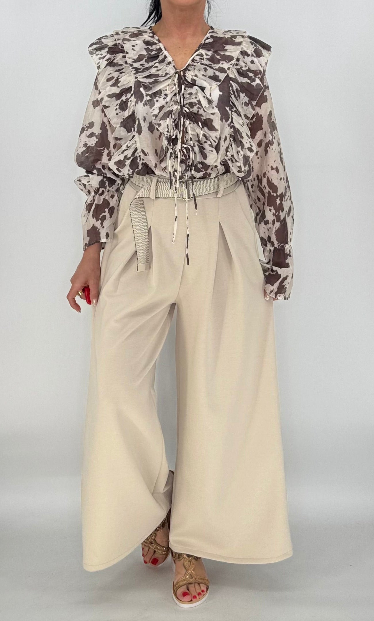 Bluse "Boho" beige/braun