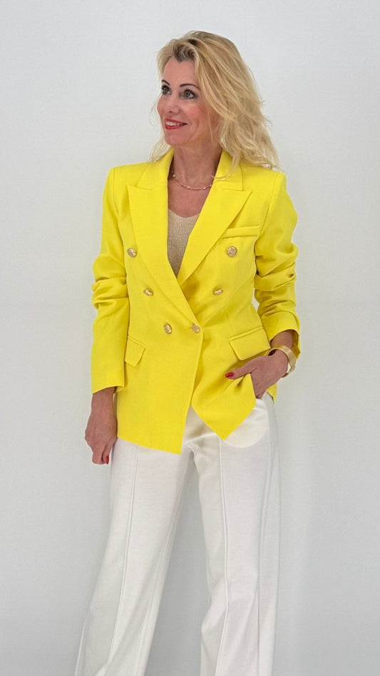 Blazer Gelb mit Designer Knöpfen