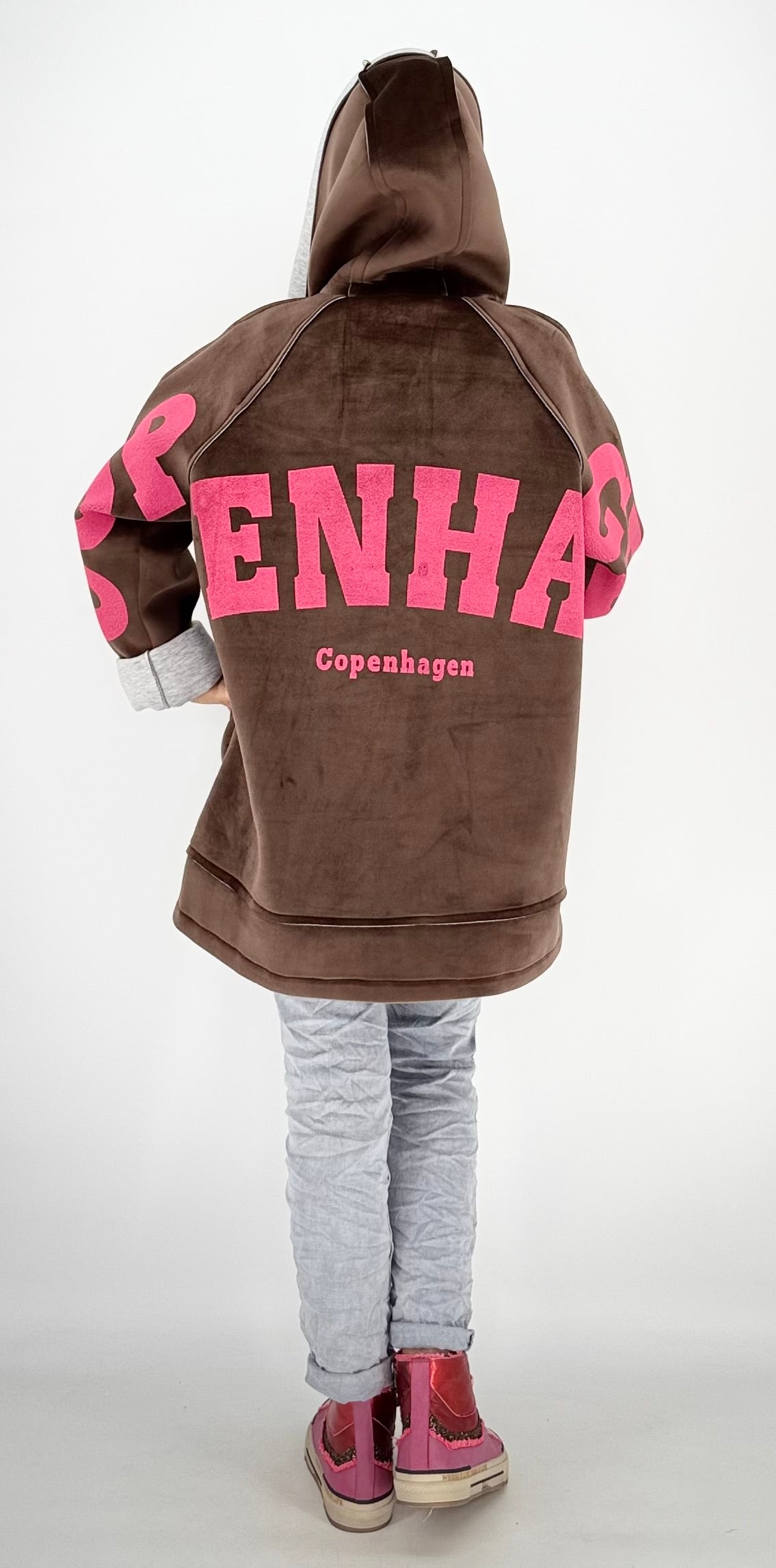 Jacke, "Copenhagen", orange, grün, braun, grau