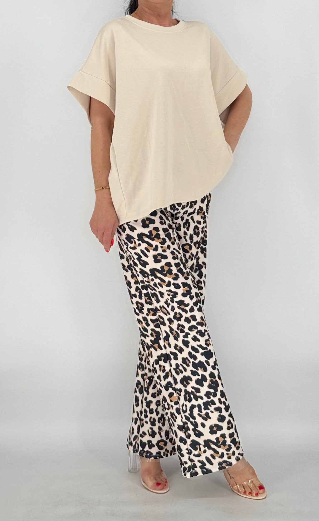 Shirt oversized, beige
