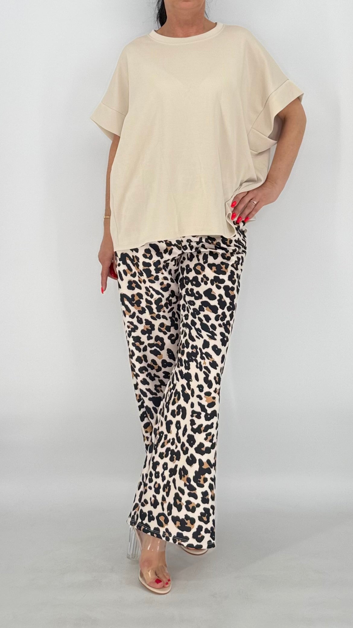 Shirt oversized, beige