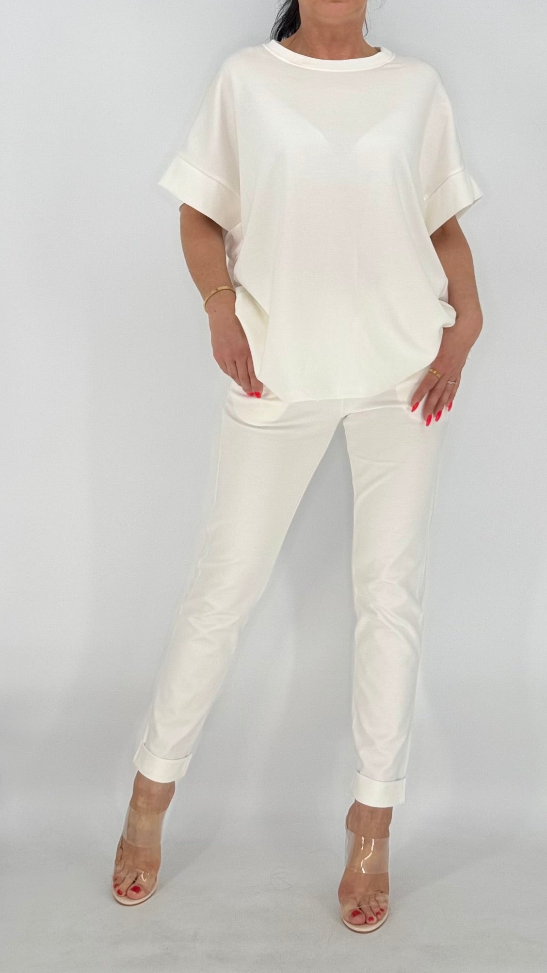 Shirt oversized, weiß