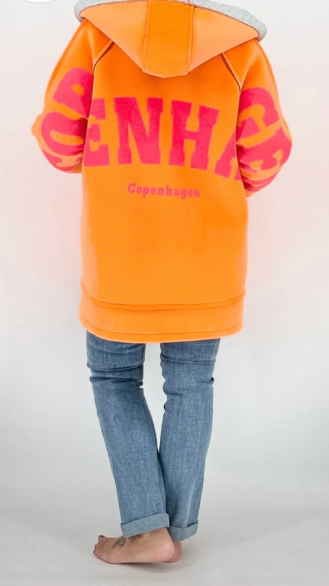 Jacke, "Copenhagen", orange, grün, braun, grau