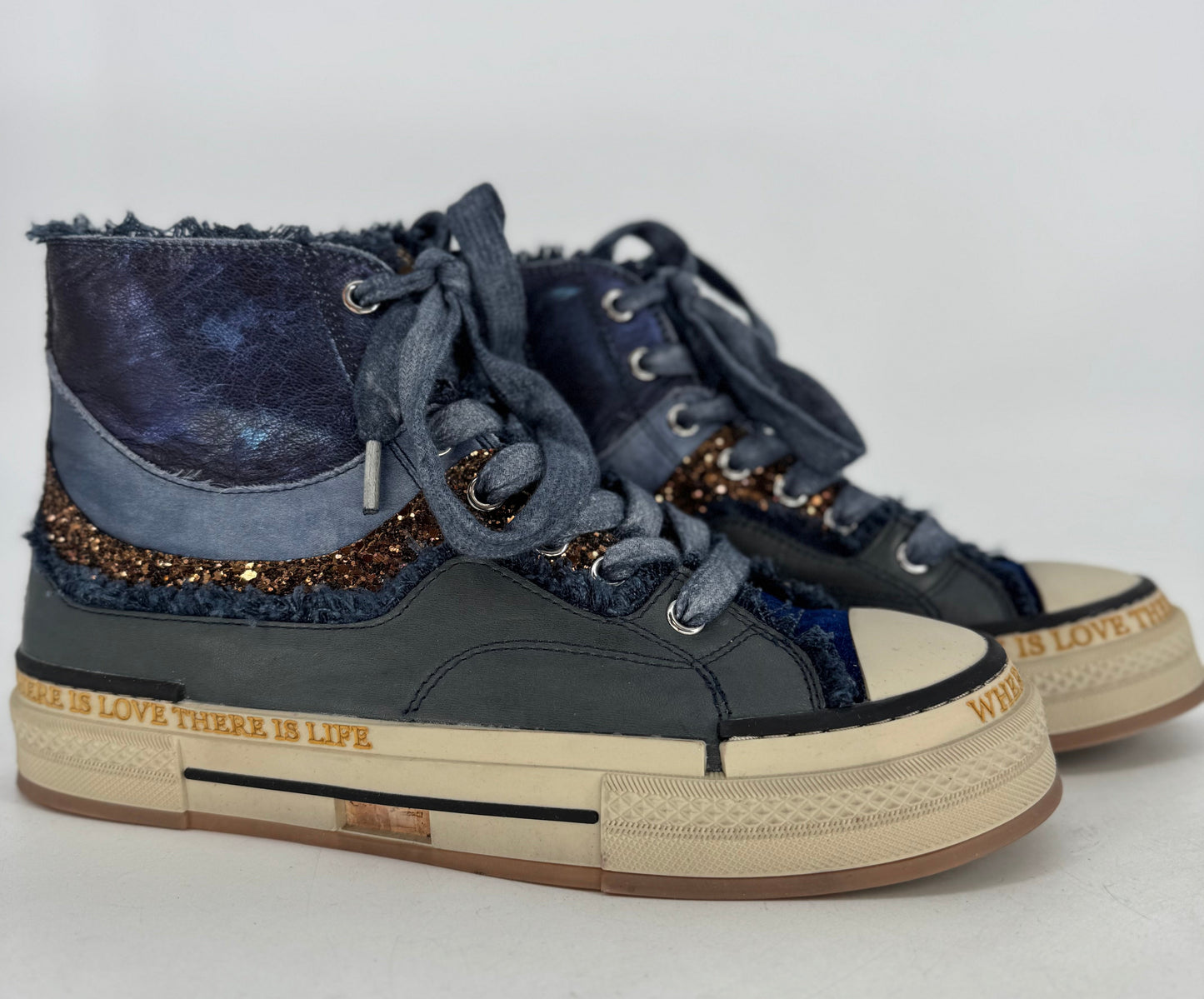 Sneaker Rebecca White Boots XY51-6 blau