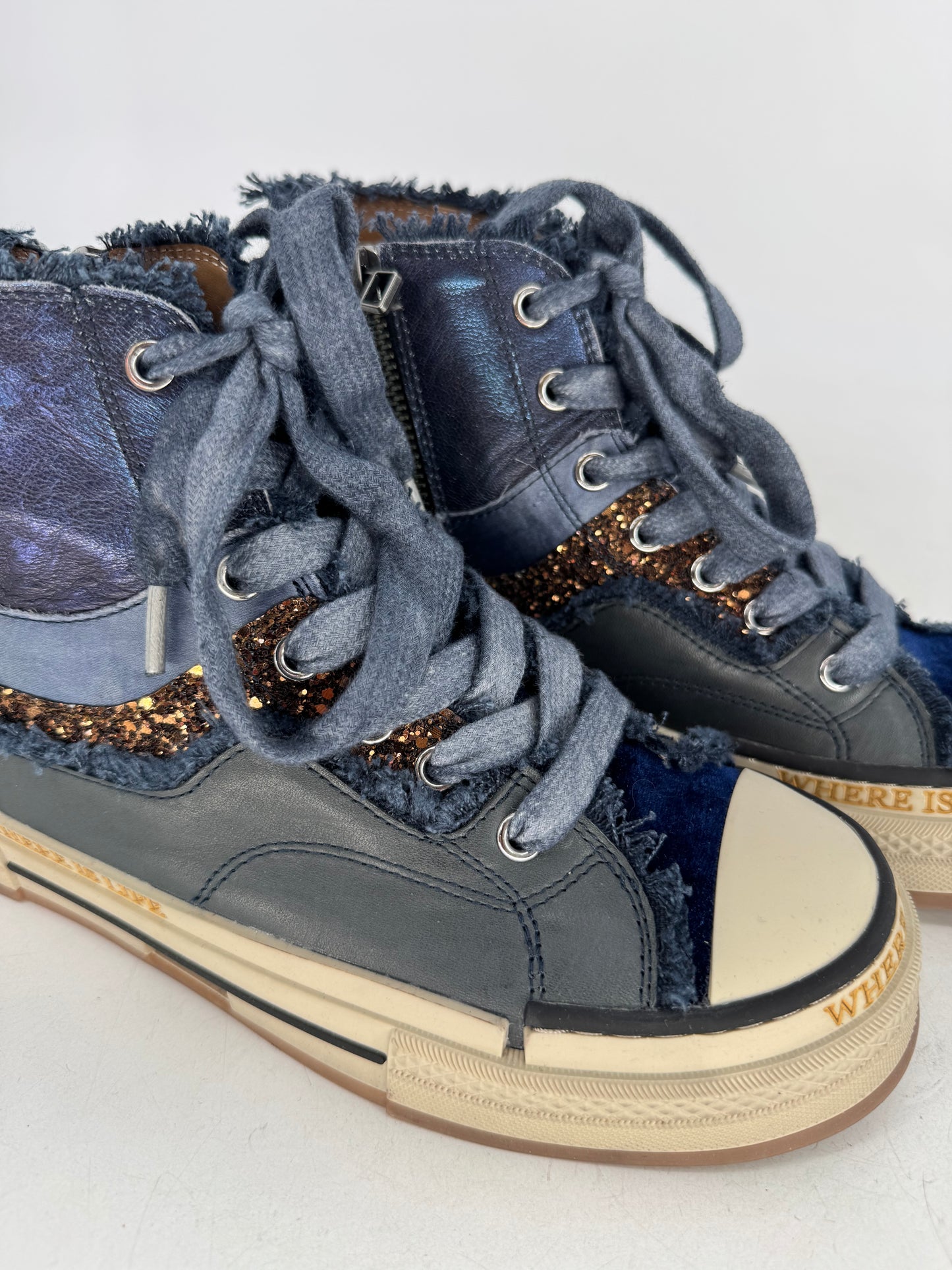Sneaker Rebecca White Boots XY51-6 blau