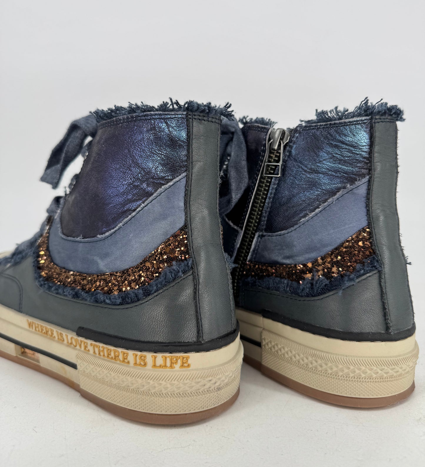 Sneaker Rebecca White Boots XY51-6 blau