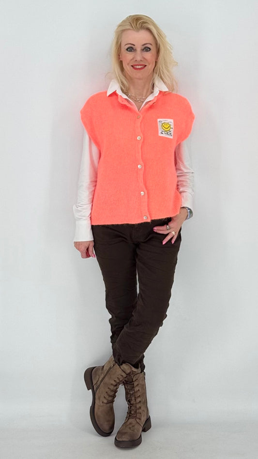 Weste ESViViD Baby Alpaca, pink, orange, burgunda