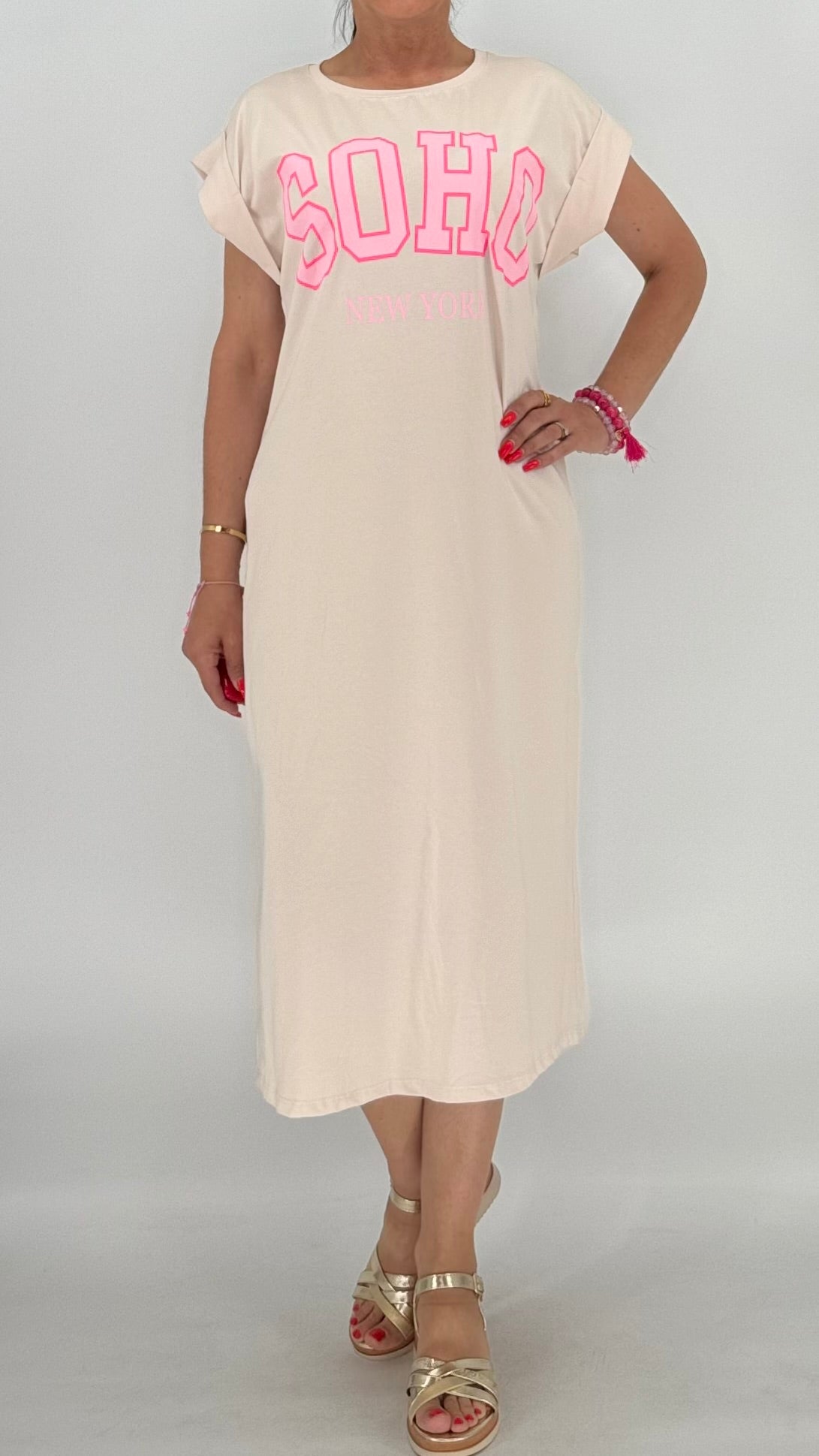 Langes Kleid SOHO, Beige