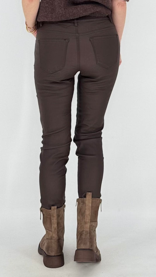 Lederimitat Hose ZAC, braun