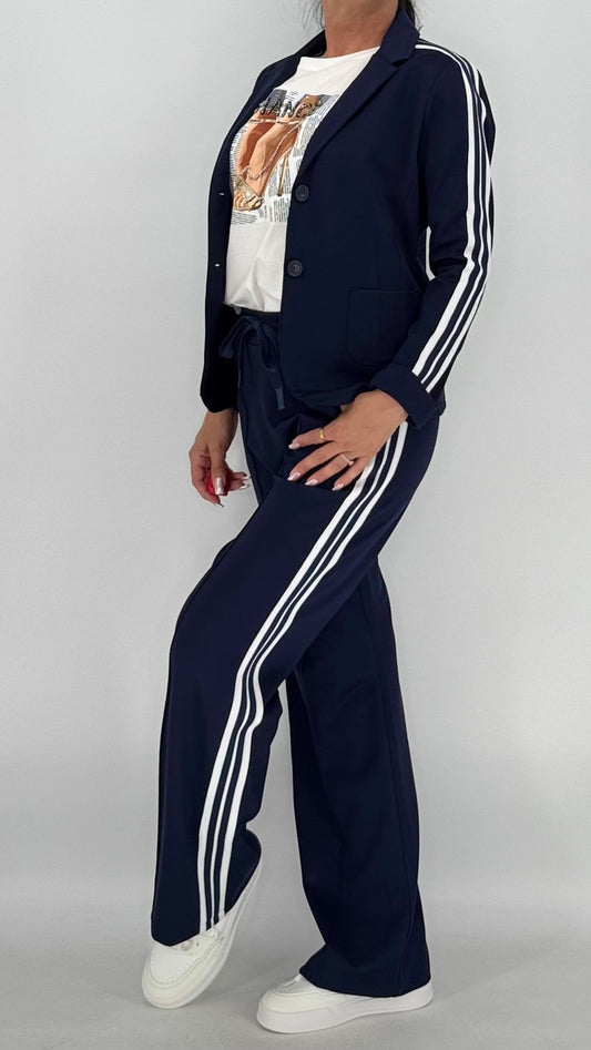 ESViViD Blazer mit seitlichen Streifen, dunkelblau
