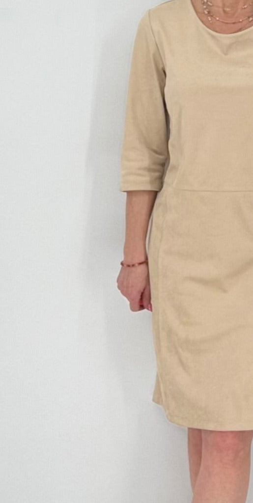 ESViViD Kleid velour, beige