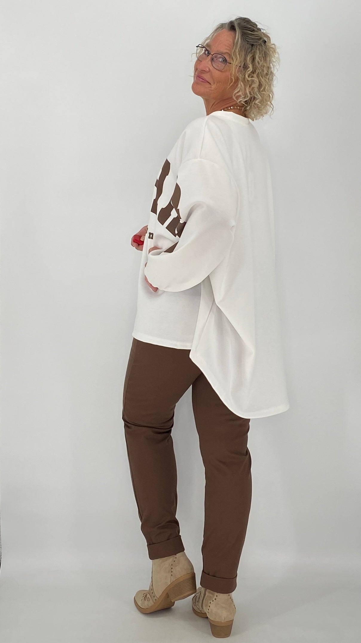 Sweatshirt in weiß, "COPENHAGEN"