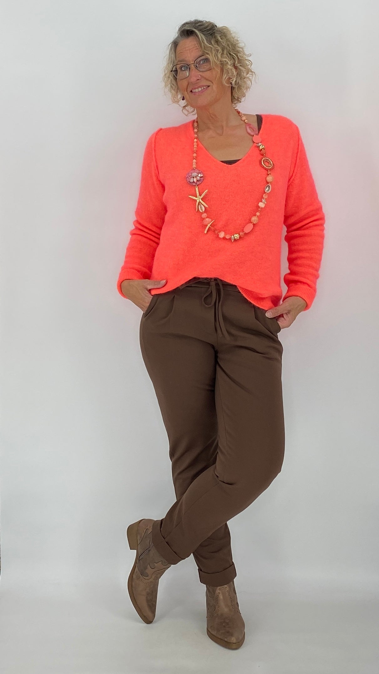 Pullover ESViViD Baby Alpaca, orange