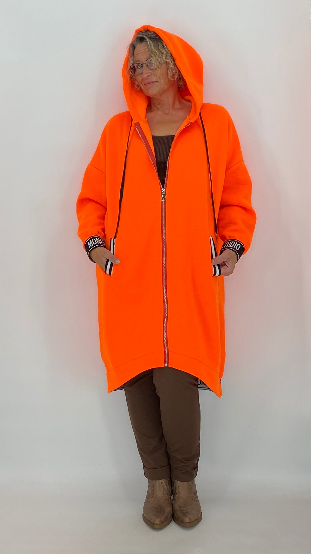 Sport Mantel mit kapuze, orange