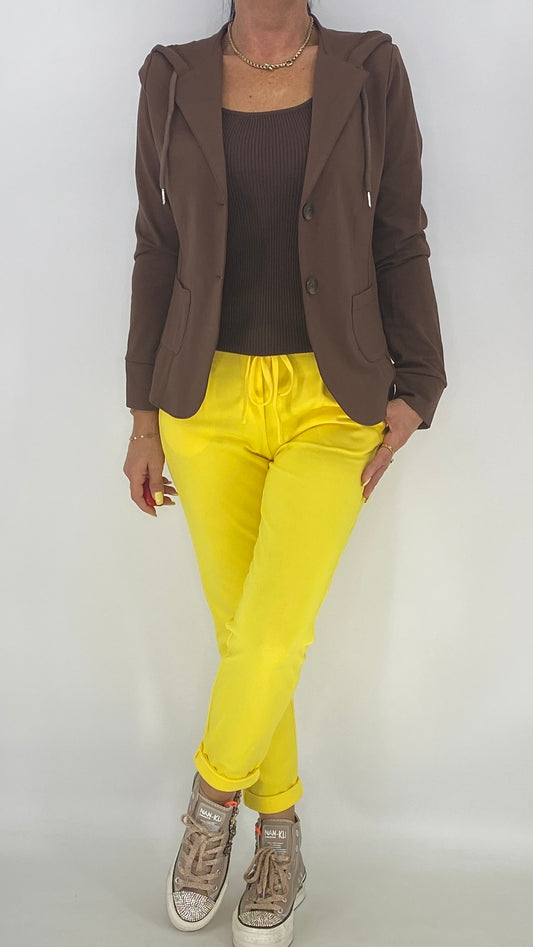 Blazer ESViViD, in Schokoladenbraun mit Kapuze