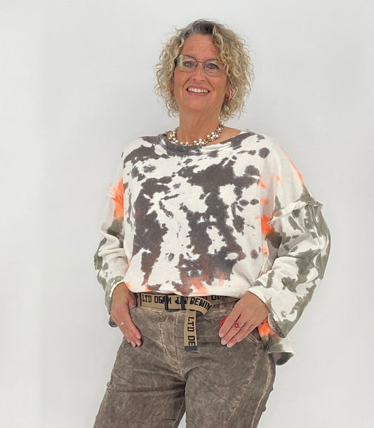 Sweatshirt "Bunt", orange, rosa, lila