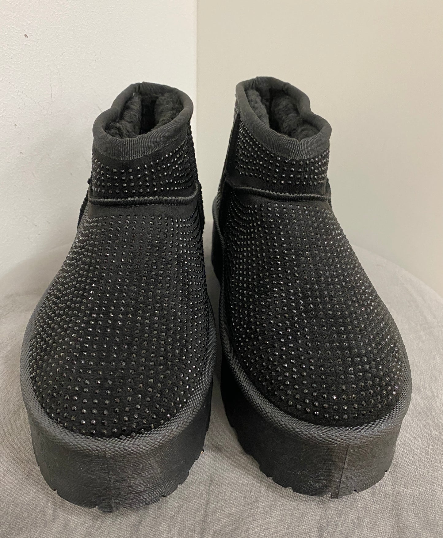 Winter Schuhe schwarz Strass