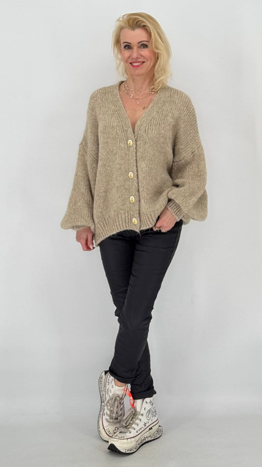 Strickjacke "just Smile" mit schönen Knöpfen