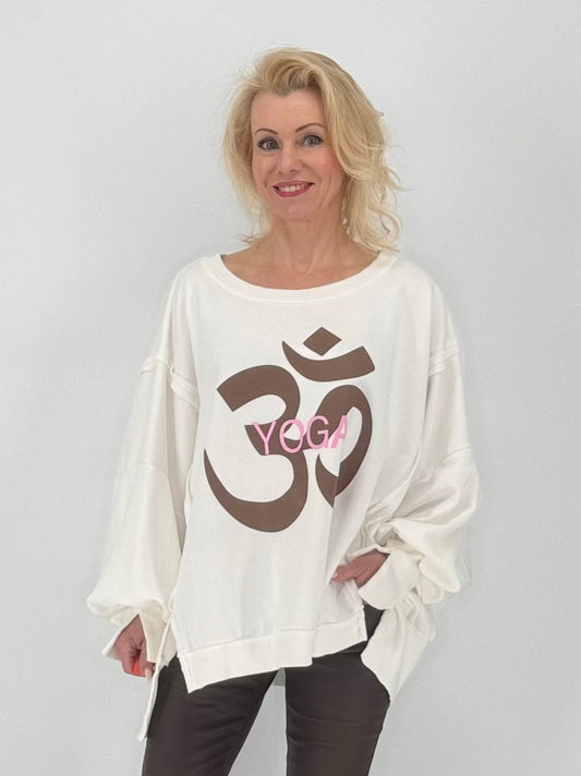Sweatshirt "Yoga", weiß