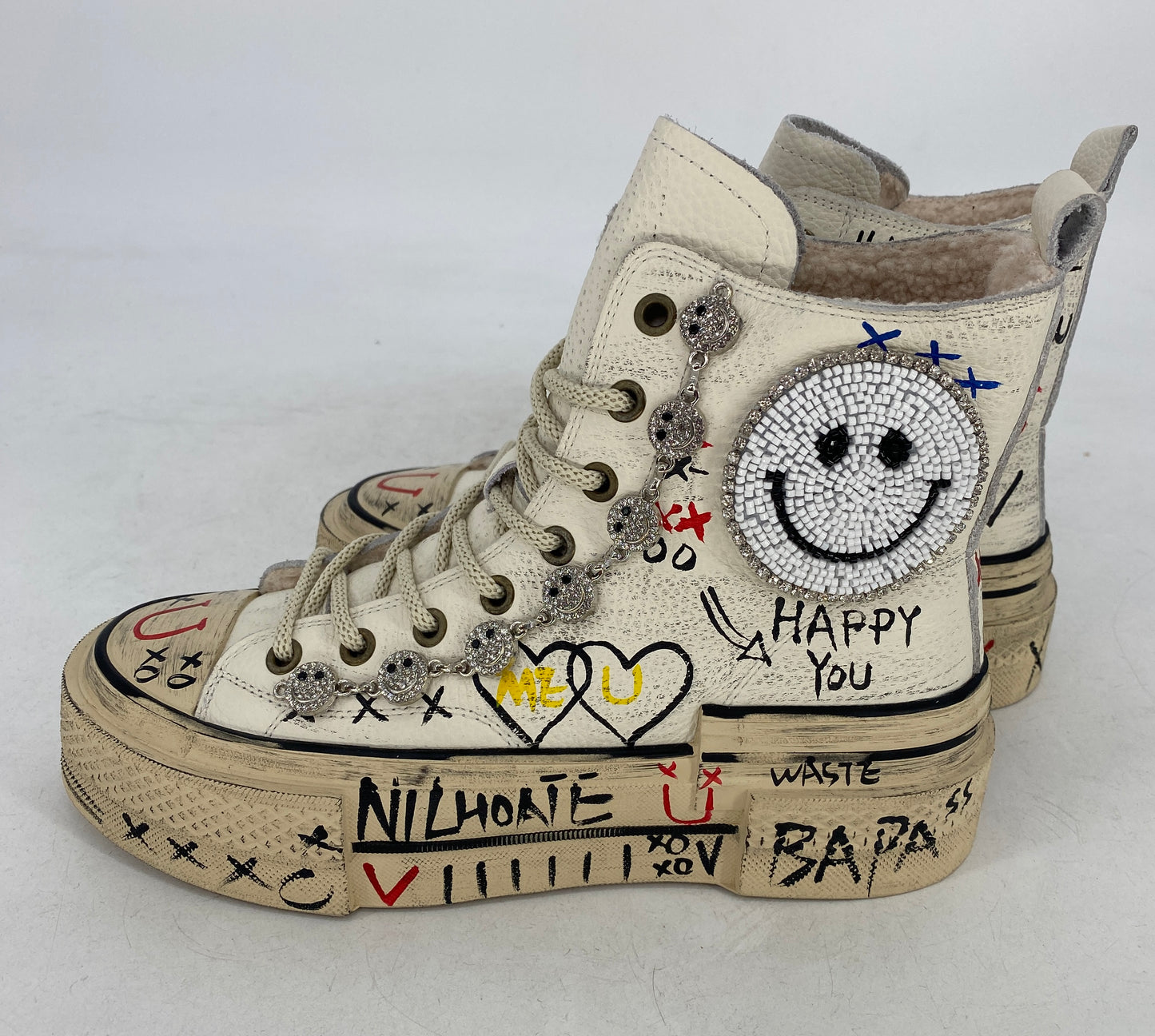Sneaker NAN-KU DFD-02P-M mit Fell, weiß