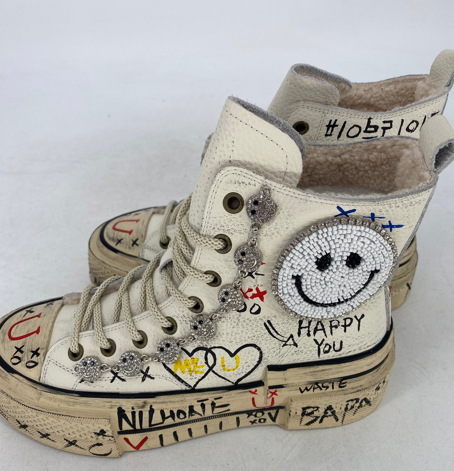 Sneaker NAN-KU DFD-02P-M mit Fell, weiß