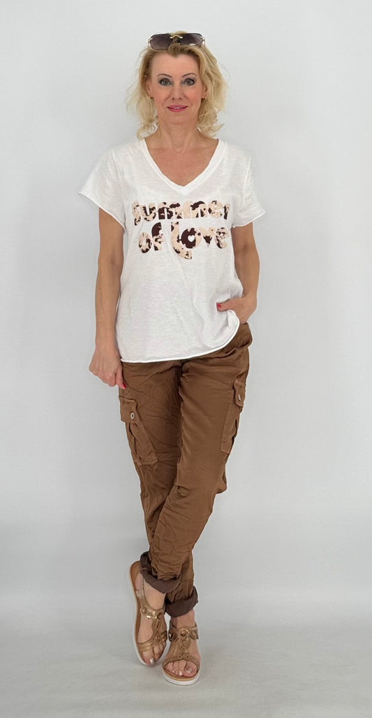 T-Shirt ESViViD "Summer of Love", weiß