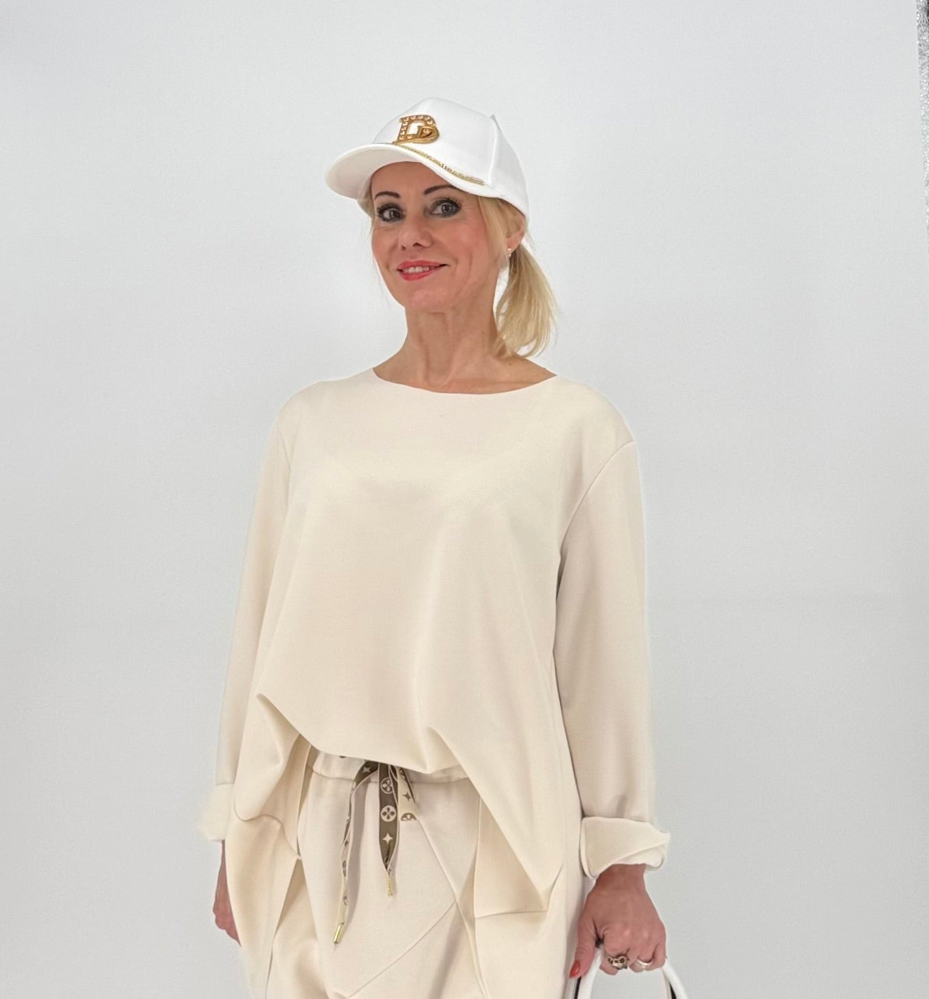 Oversized Shirt "Stille Luxus" creme