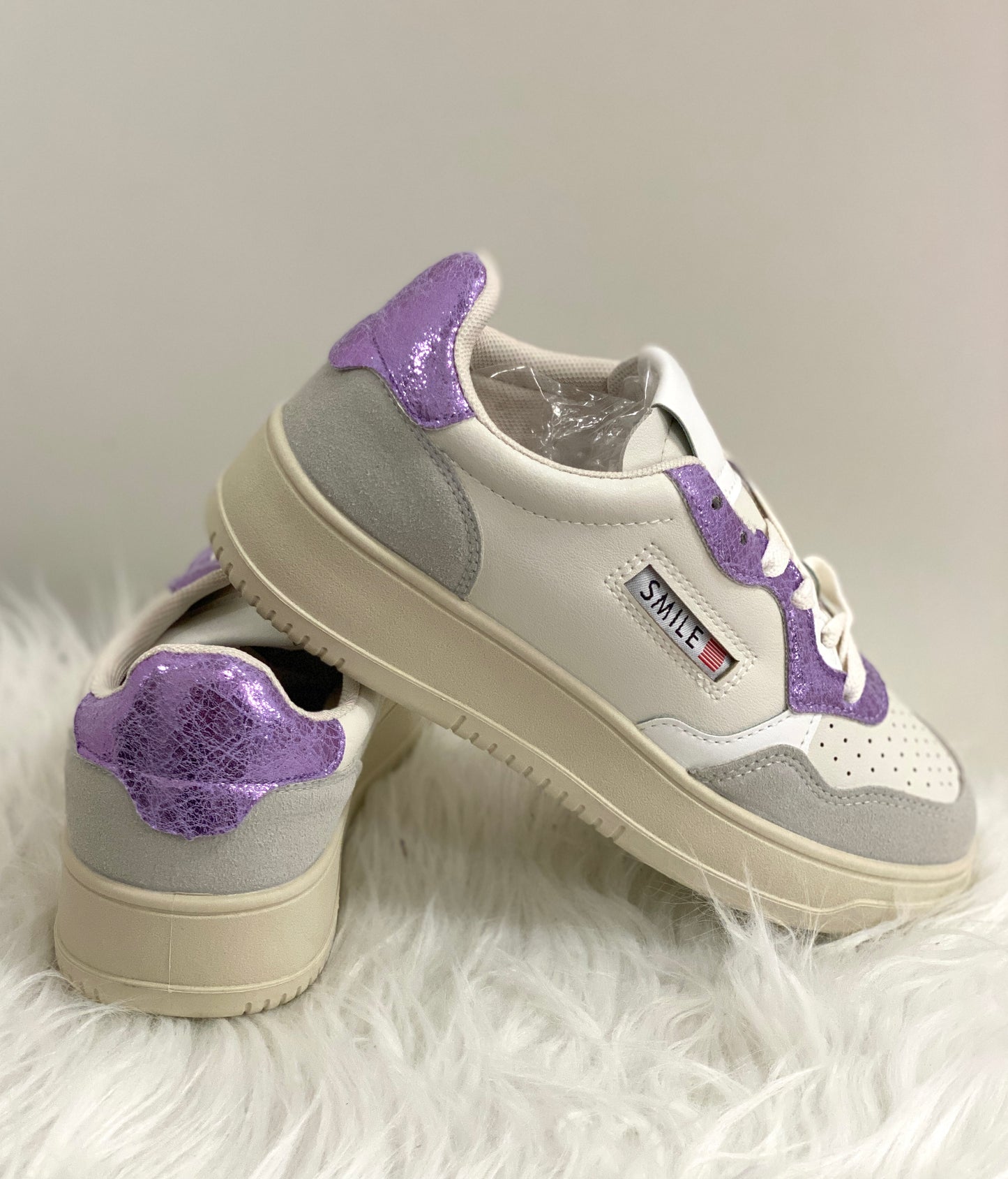 Sneaker -grau -flieder 8-55