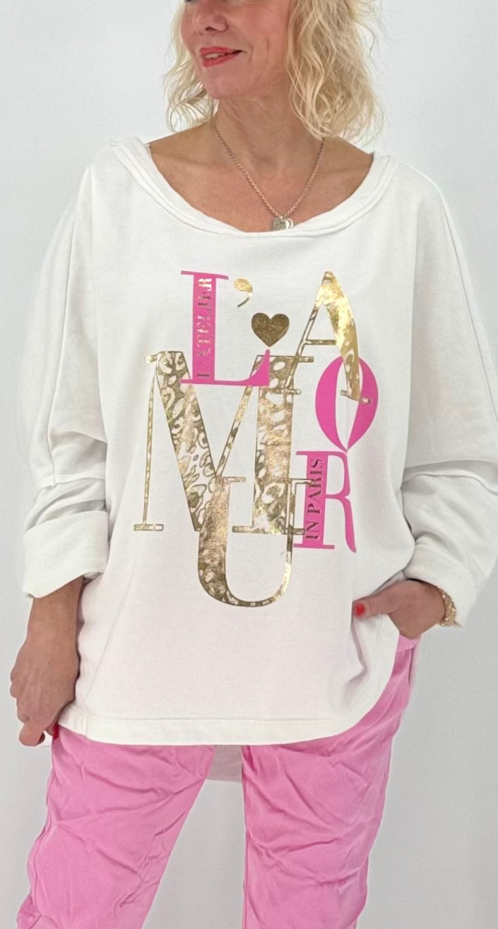 Oversized Sweatshirt "Amour"