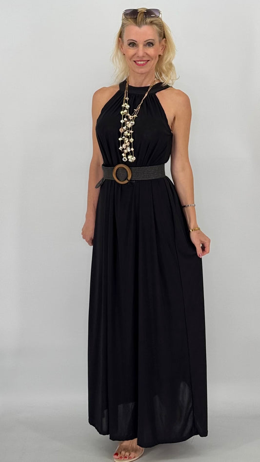 Langes Kleid , schwarz