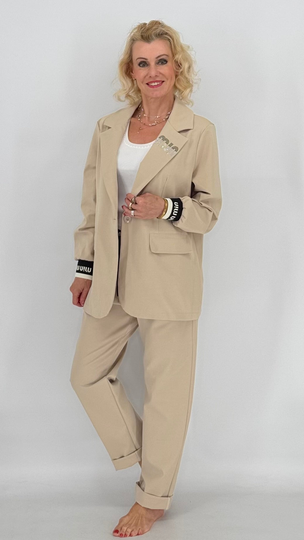 Hose "MIN", beige