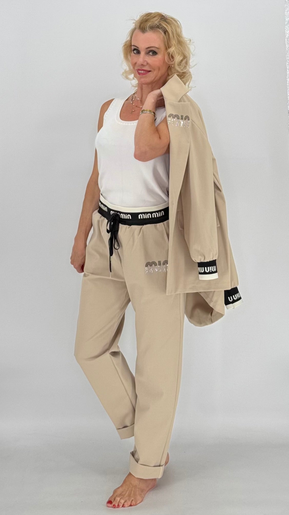 Hose "MIN", beige