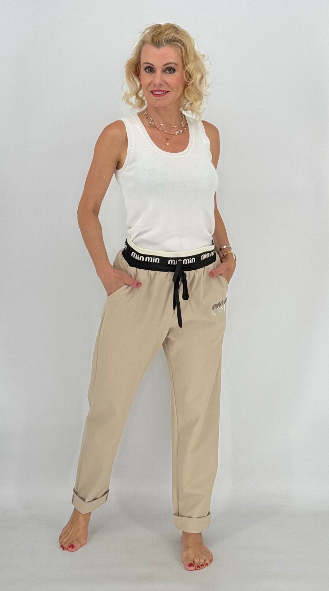 Hose "MIN", beige