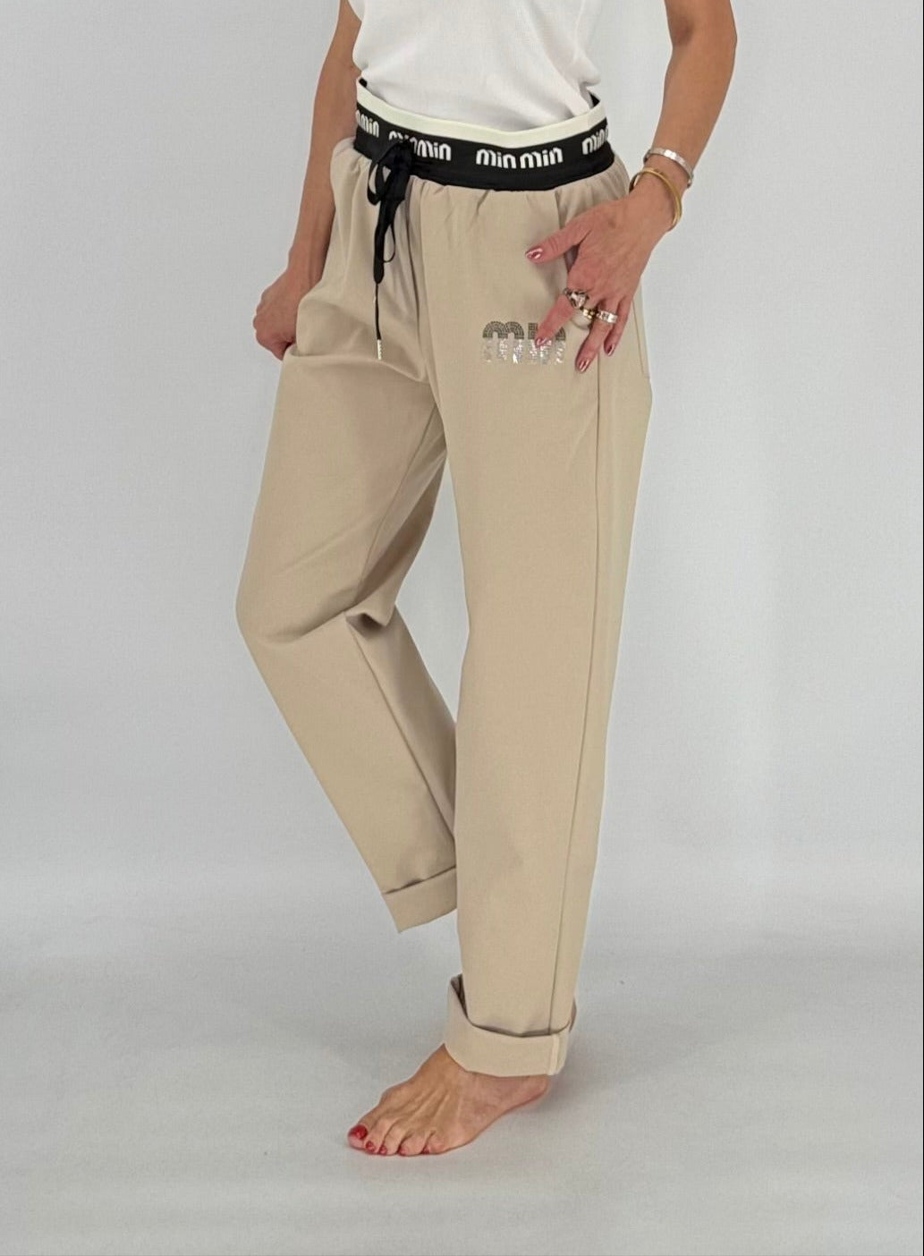 Hose "MIN", beige