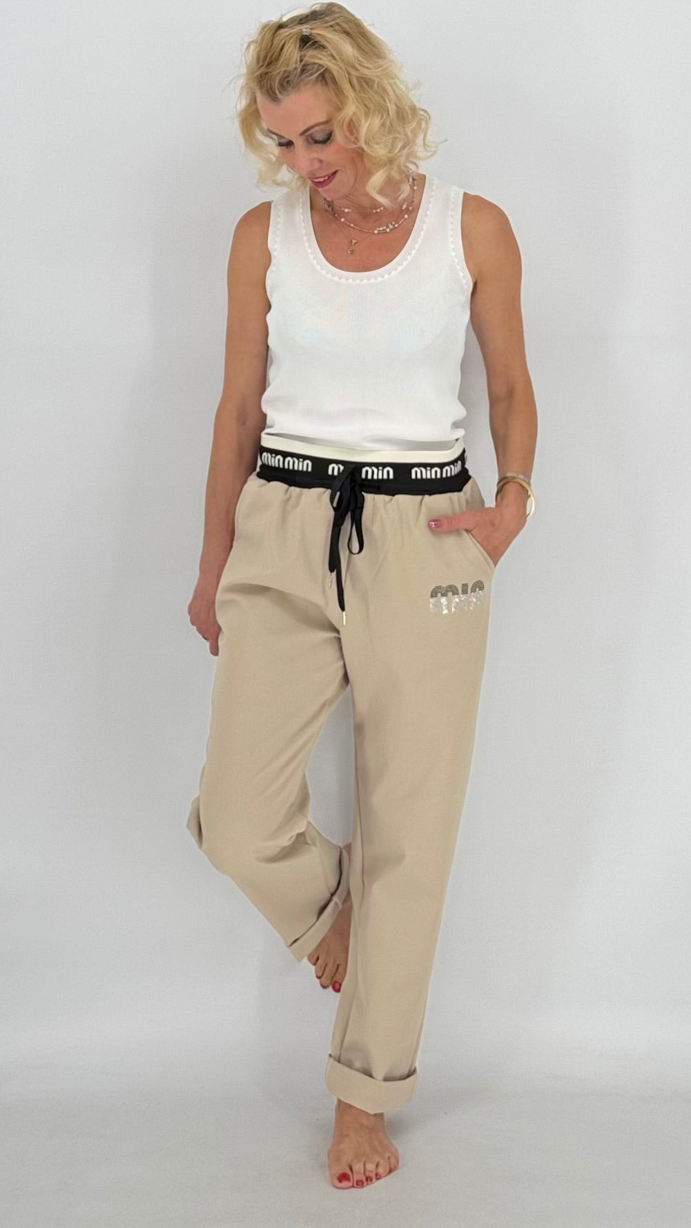 Hose "MIN", beige