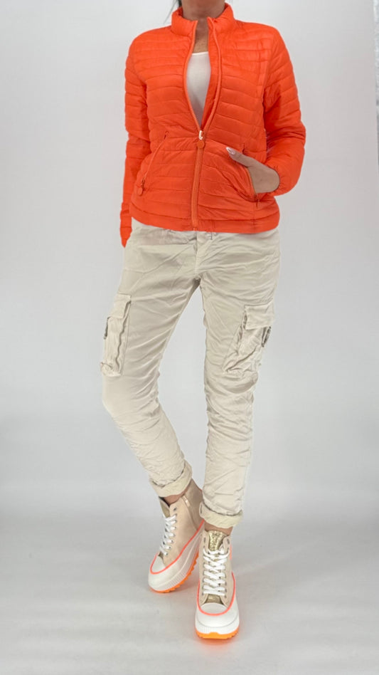 Steppjacke in orange