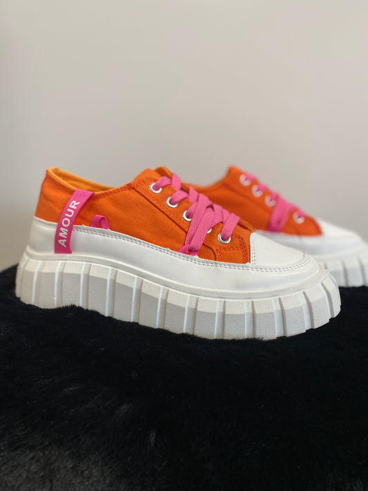 Sneaker "AMOURE" orange