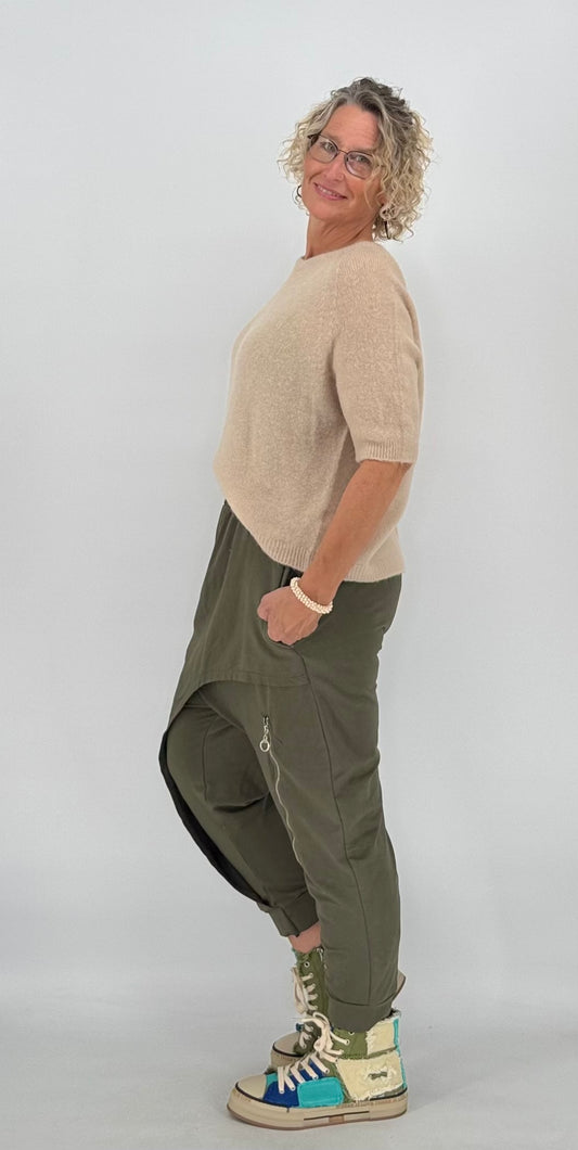 Pullover ESViViD Baby Alpaca kurzarm, beige