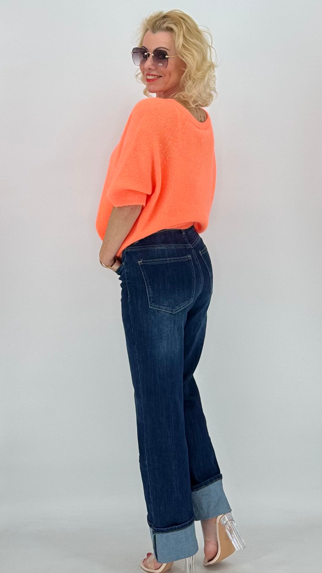 Jeans Hose mit Umschlag