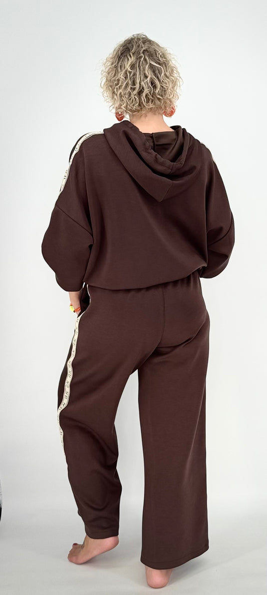 Sweatshirt mit Kapuze "N.31", braun