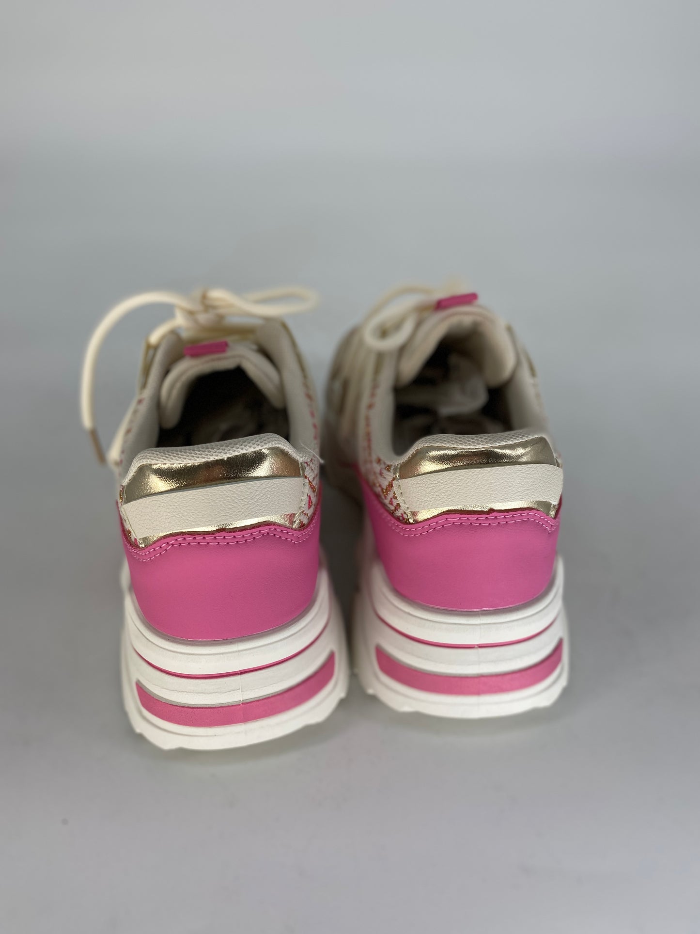 Sneaker in Rosa und Beige 8-142