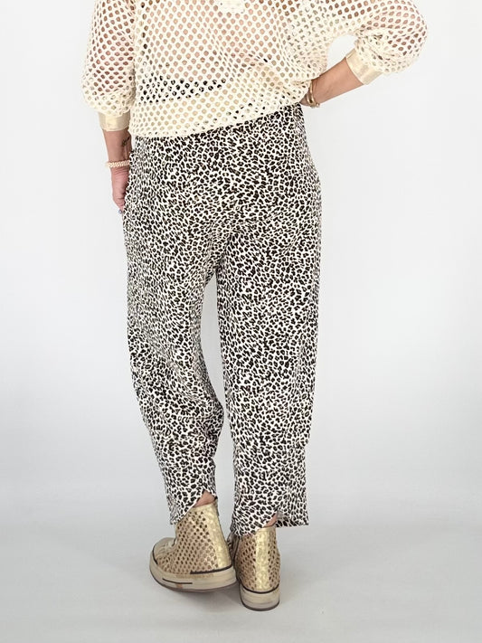 Leo Hose "Stil", weiß/schwarz