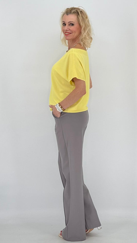 ESViViD Hose mit genähter Bügelfalte, grau