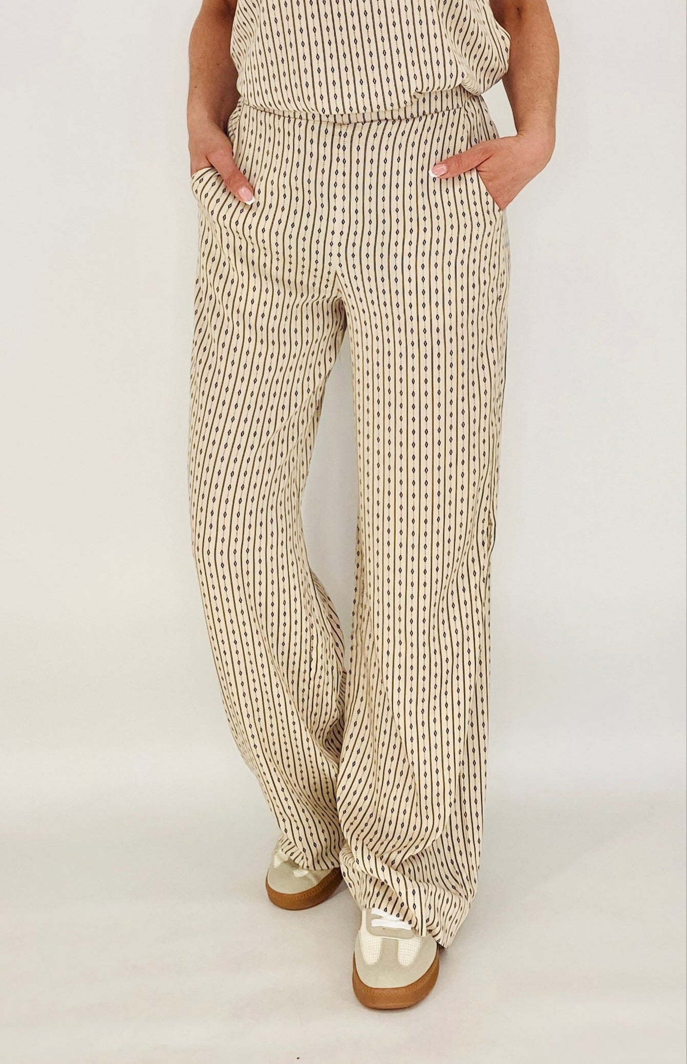 Sommer Hose "Gabriella" beige PC8221