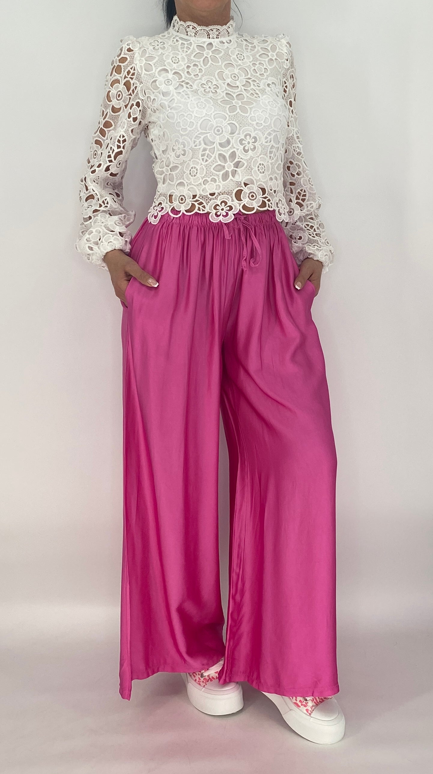Sommer Hose Viscose/Seide, berry